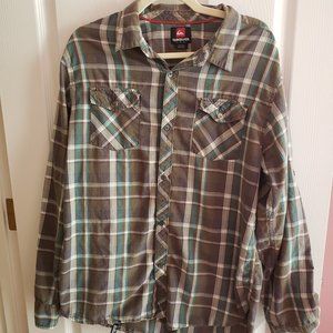 Quiksilver men's button down longsleeve plaid
